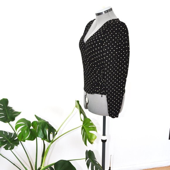 Mango polka-dot wrap blouse - Picture 5 of 13